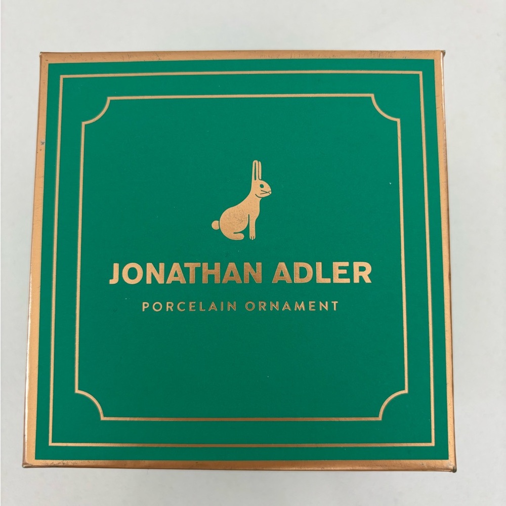 Jonathan Adler white porcelain bunny rabbit ornament - New in box